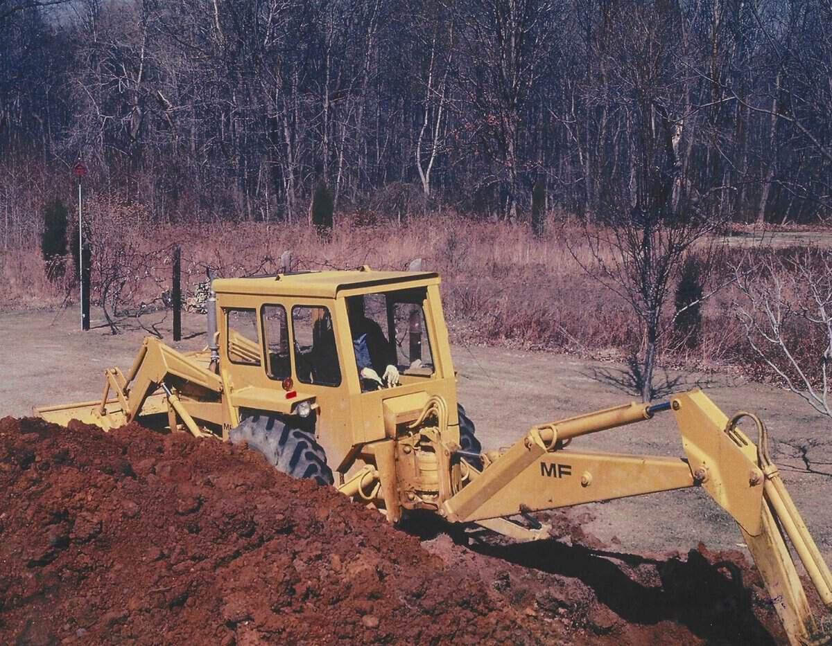 Residential septic tank installation showing tank size and system capacity in Maryland