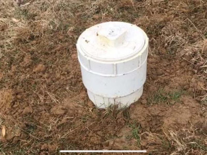 Ground-level septic access pipe installed for easier future maintenance in Harford County, Maryland