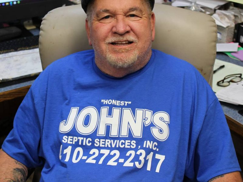 John Call of John’s Septic Service providing septic maintenance guidance in Maryland